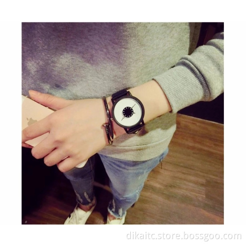 AliExpress 2019 Hot Sell Men Watches Round Dial Luxury Black Clock Classic Casual Fashion Casual Quartz Clock Wristwatches